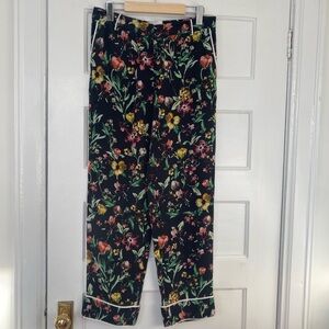 3.1 Phillip Lim black floral silk trousers